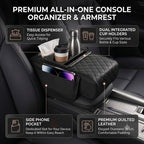 Zpana 4 in 1 Car Center Console Armrest Pillow Memory Foam