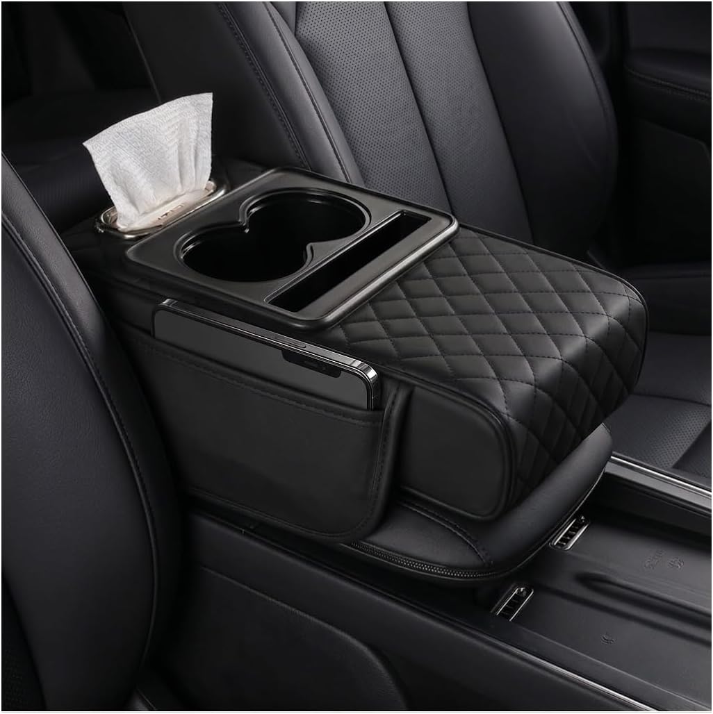 Zpana 4 in 1 Car Center Console Armrest Pillow Memory Foam