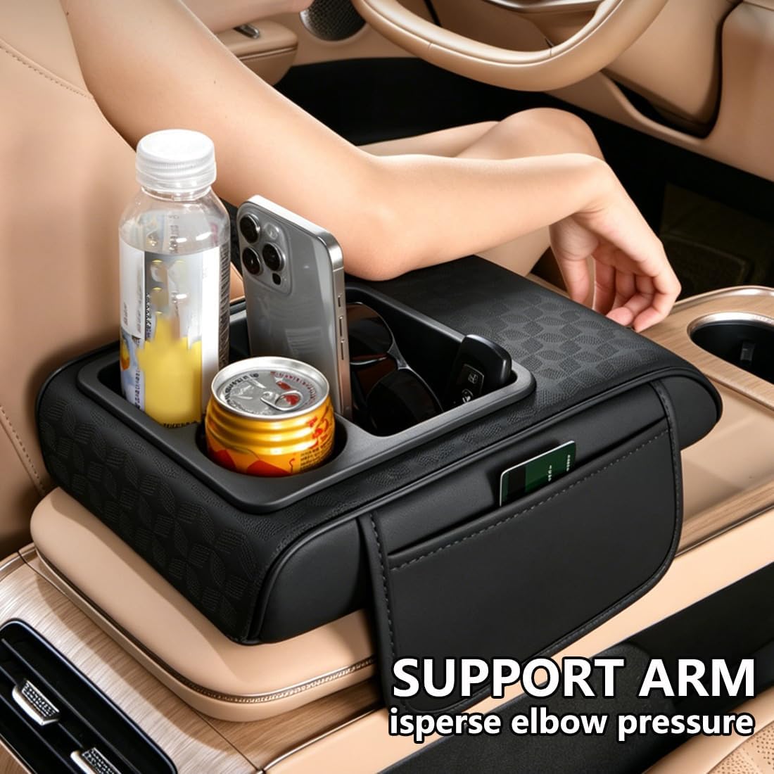 Car Center Console Armrest Cushion 5-in-1