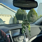 Crochet Plant Car Rear View Mirror Hanging Ornament