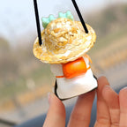 Swinging Duck Sunflower Rear View Mirror Hanging Ornament
