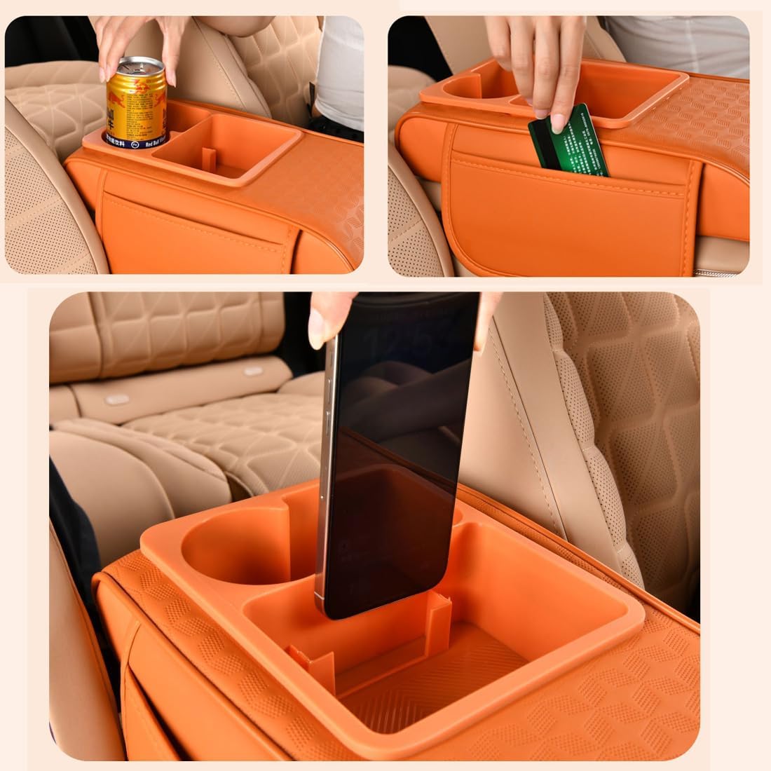 Car Center Console Armrest Cushion 5-in-1