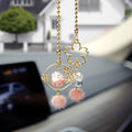 Pair of Lucky Cat Rear View Mirror Hanging Ornament