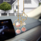 Pair of Lucky Cat Rear View Mirror Hanging Ornament