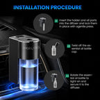 Car Air Freshener Diffuser, Smart Car Vent Air Freshener, 3 Speed Adjustable, Rechargeable, Intelligent Auto On/Off, Long Lasting Fragrance, 3 x 10ml Essential Oils, Jasmine