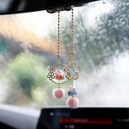 Pair of Lucky Cat Rear View Mirror Hanging Ornament