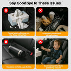 Car Back Seat Organizer with Cup Holder and Tissue Box