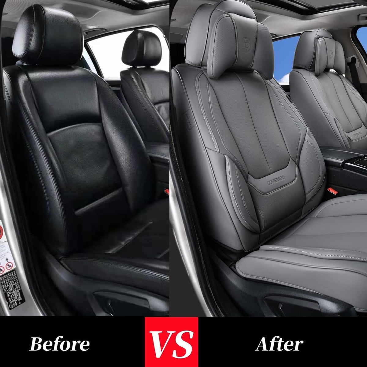 Coverado NAPPA Leather Car Seat Covers Universal Fit