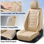 Coverado Nappa Leather Front Seat Covers 2-Pack Waterproof