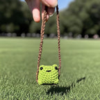 Crochet Frog Rear View Mirror Hanging Ornament