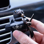 2 Pieces Car Air Fresheners, Cute Bear Pilot Car Diffuser, Propeller Air Outlet Vent Fresheners, Suitable for Automotive Interior Decoration (Bear (A+B))
