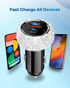 Bling Car Charger 48W Dual USB-C USB-A Fast Charging