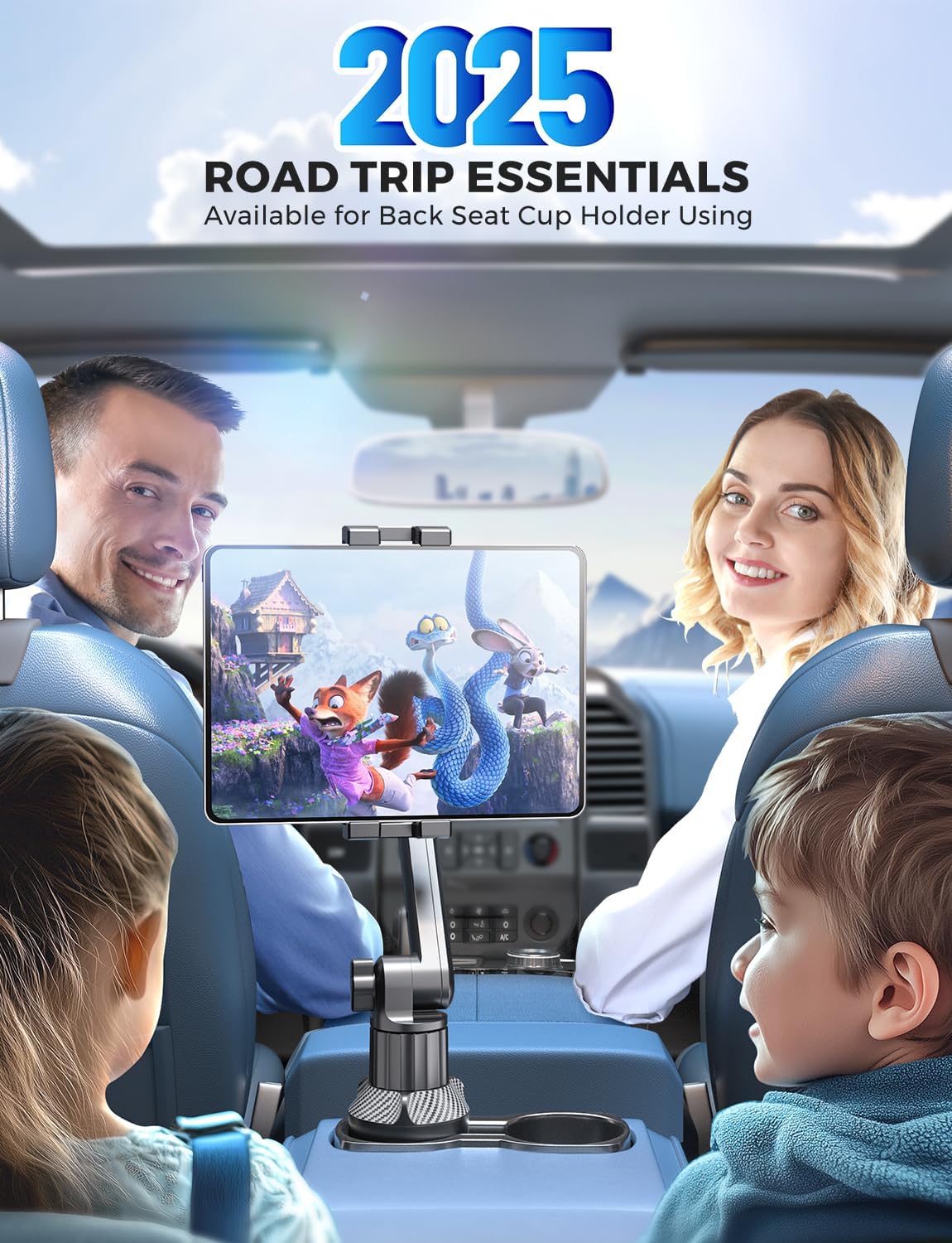 Cup Holder Tablet Mount for Truck, Car Tablet Holder, iPad Stand