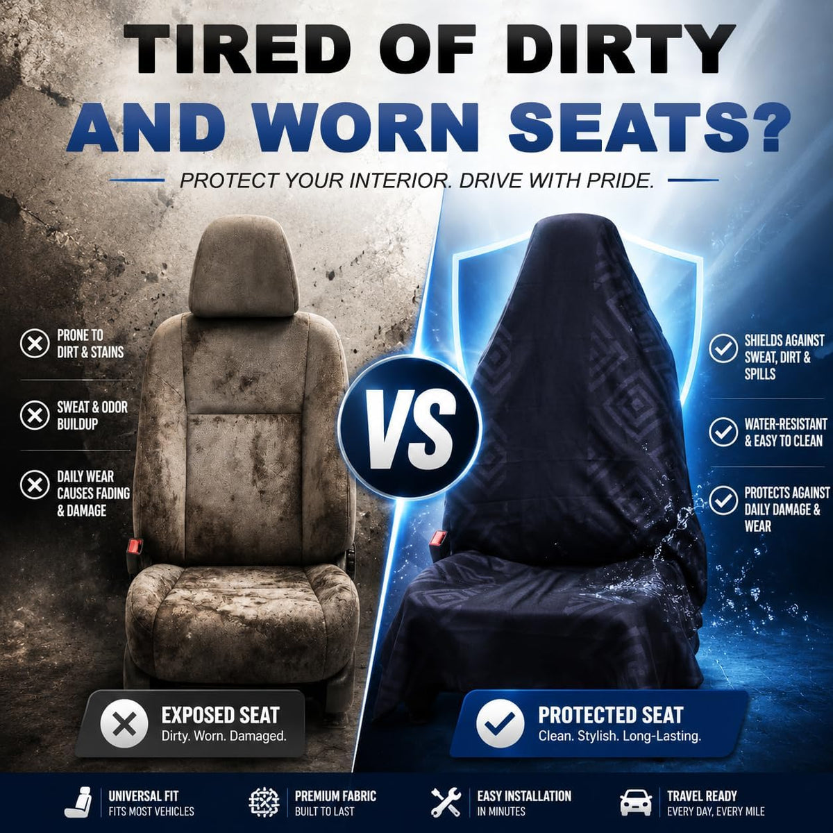 Seatendro Microfiber Car Seat Cover Towel