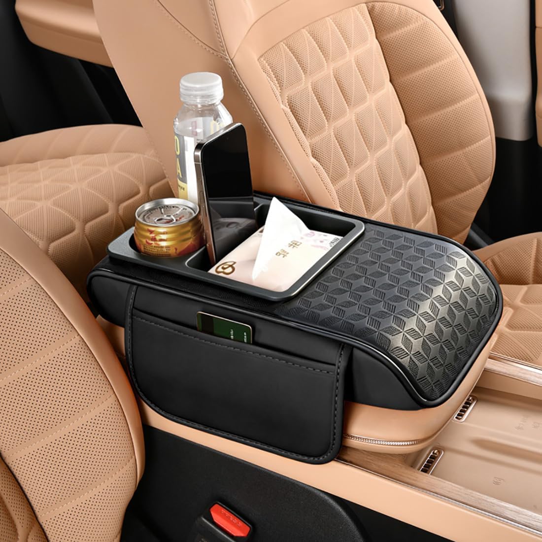 Car Center Console Armrest Cushion 5-in-1