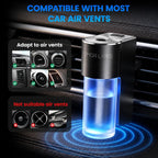 Car Air Freshener Diffuser, Smart Car Vent Air Freshener, 3 Speed Adjustable, Rechargeable, Intelligent Auto On/Off, Long Lasting Fragrance, 3 x 10ml Essential Oils, Jasmine