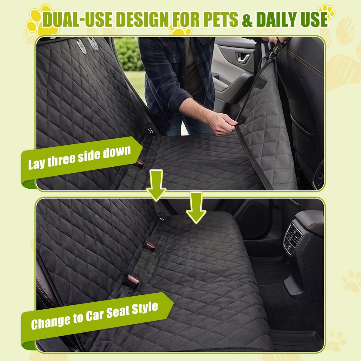 Victoper Dog Car Seat Cover 600D Waterproof Hammock