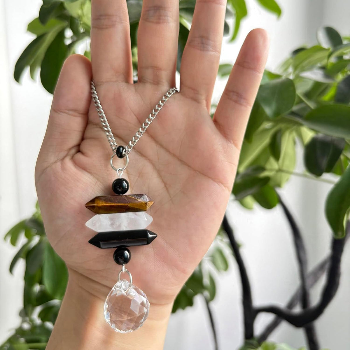 Crystal Rear View Mirror Hanging Car Charm