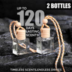 2Pack Car Air Freshener, Vanilla Essential Oil Diffuser, Hanging Car Odor Eliminator Long-Lasting Fragrance