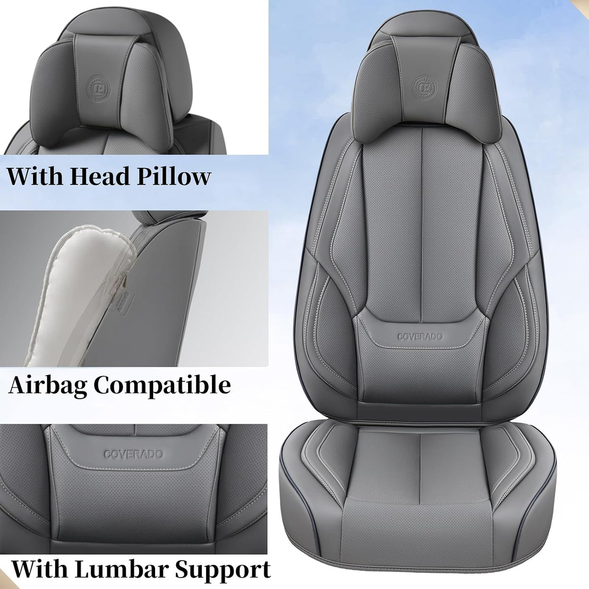Coverado NAPPA Leather Car Seat Covers Universal Fit