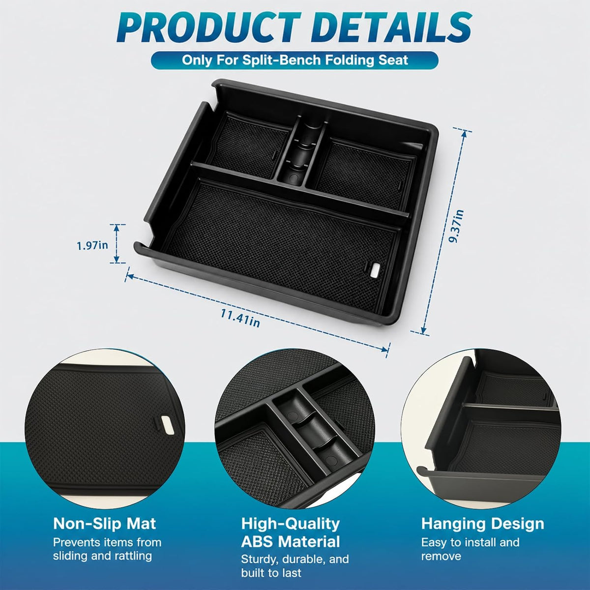 Center Console Organizer Tray for Chevy Silverado GMC Sierra
