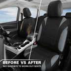 CAR PASS Waterproof Car Seat Covers Front Seats with Headrest Cover