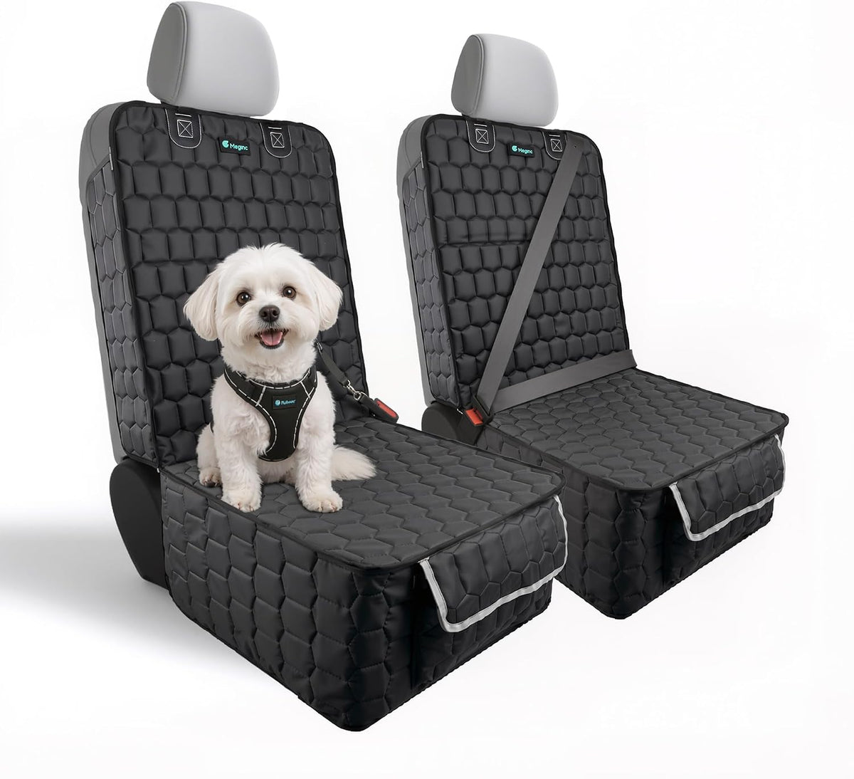 2-Pack Dog Front Seat Covers Waterproof Protectors