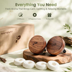 Car Air Freshener Wood Diffuser 2 Pack, Vent Clip Long Lasting Scent, Walnut Odor Eliminator Auto Accessories for Women Men, 4 Essential Oil Tablets (Grove, Ocean, Coconut and Linen)
