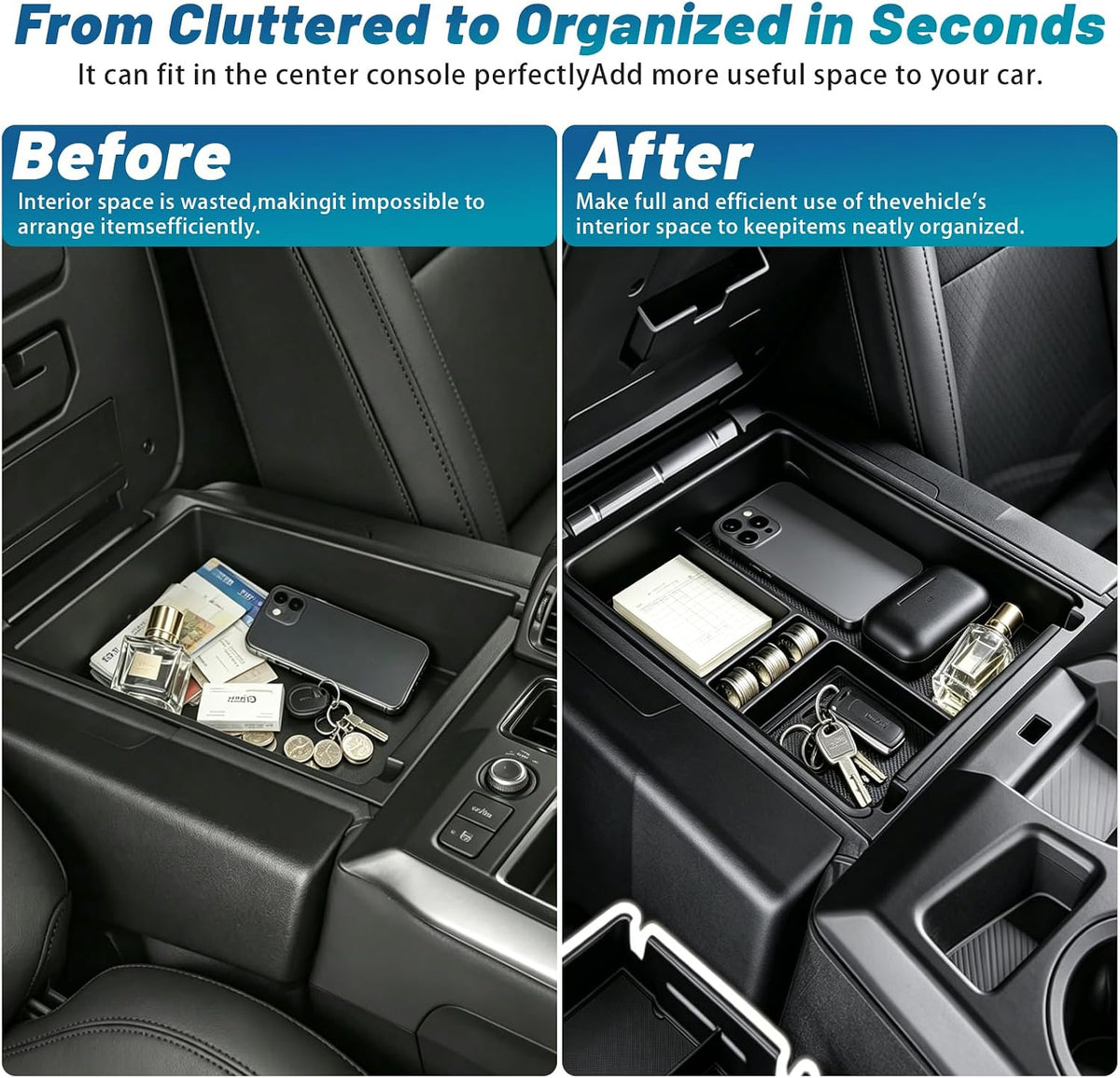 Center Console Organizer Tray for Chevy Silverado GMC Sierra