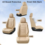 Coverado Nappa Leather Front Seat Covers 2-Pack Waterproof