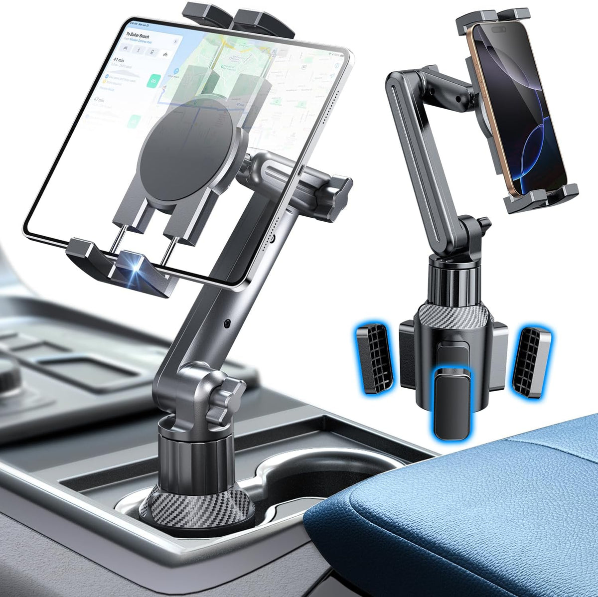 Cup Holder Tablet Mount for Truck, Car Tablet Holder, iPad Stand
