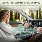 Car Air Freshener Wood Diffuser 2 Pack, Vent Clip Long Lasting Scent, Walnut Odor Eliminator Auto Accessories for Women Men, 4 Essential Oil Tablets (Grove, Ocean, Coconut and Linen)