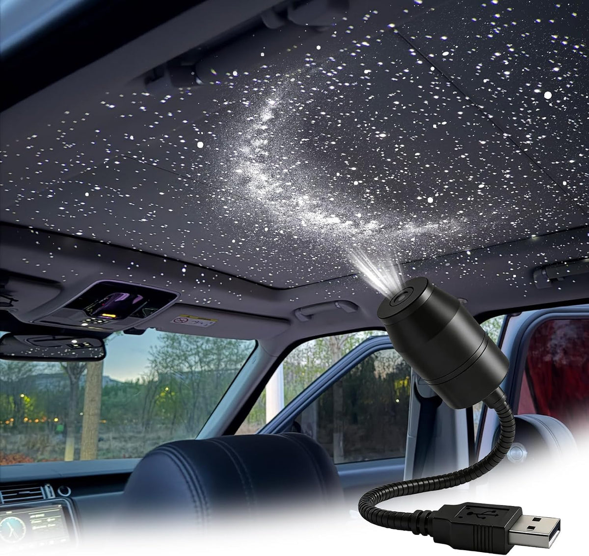 Ultra-HD Car Projection Galaxy Night Light Projector USB 360° Gooseneck