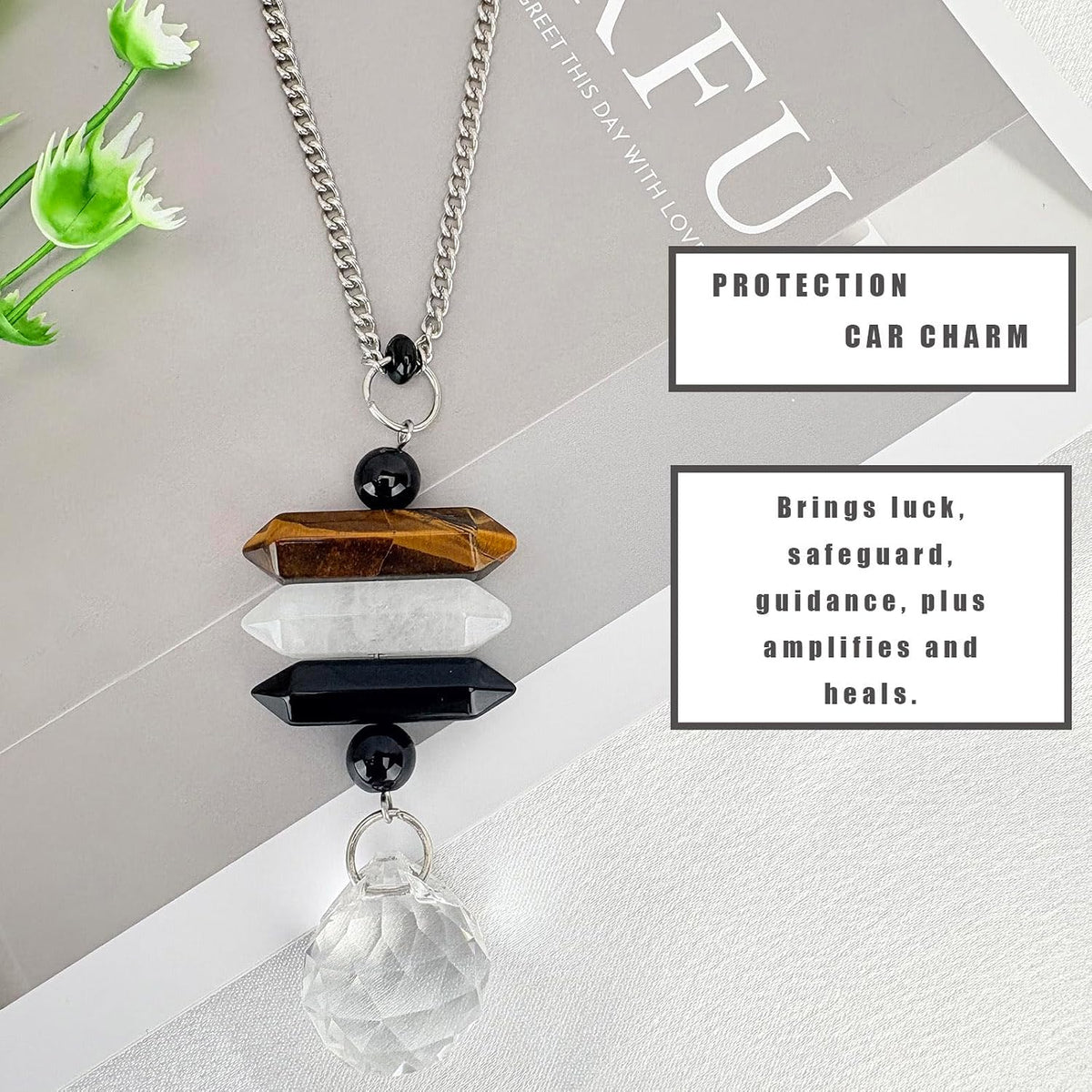 Crystal Rear View Mirror Hanging Car Charm
