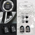 27 PCs Bling Car Accessories Set for Women