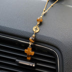 Cross Crystal Rear View Mirror Hanging Ornament