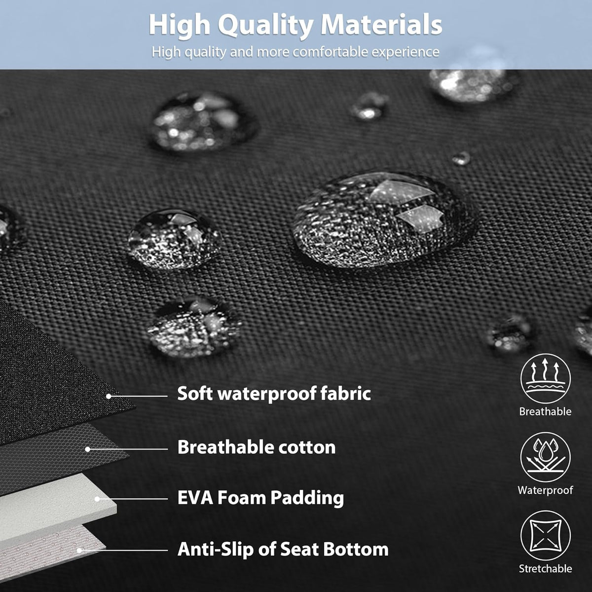 CAR PASS Waterproof Car Seat Covers Front Seats with Headrest Cover