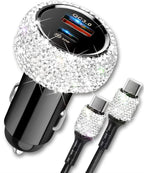 Bling Car Charger 48W Dual USB-C USB-A Fast Charging
