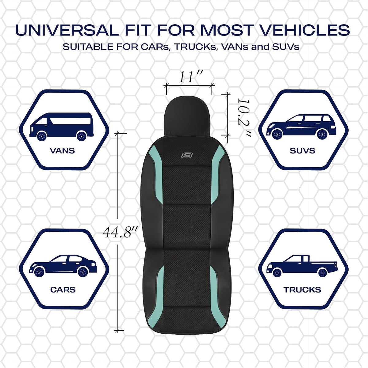 Skechers Memory Foam Car Seat Covers Air Cool Mesh