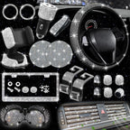 27 PCs Bling Car Accessories Set for Women