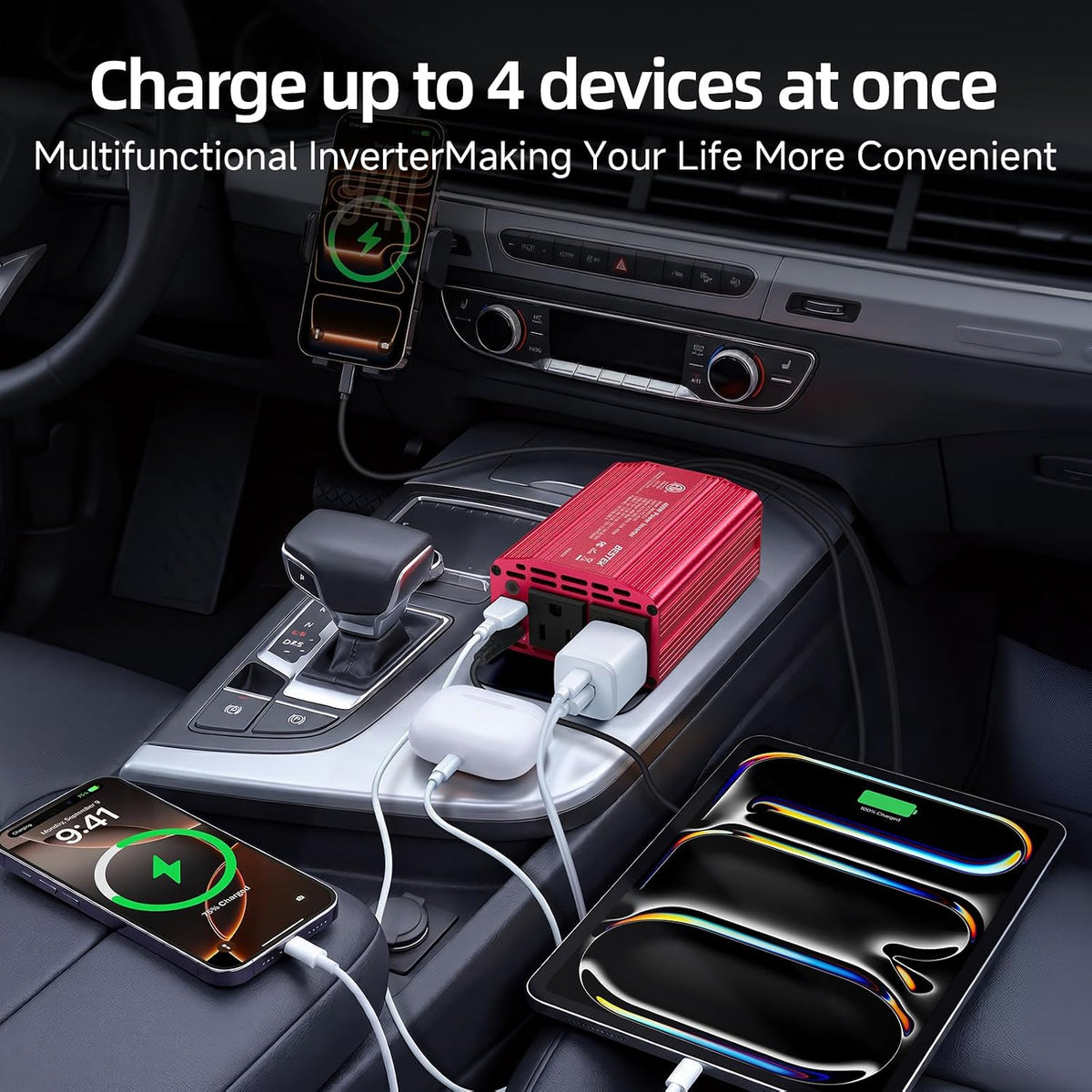 BESTEK 400W Car Power Inverter 12V to 110V