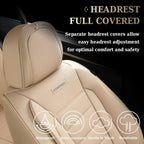Coverado Nappa Leather Front Seat Covers 2-Pack Waterproof