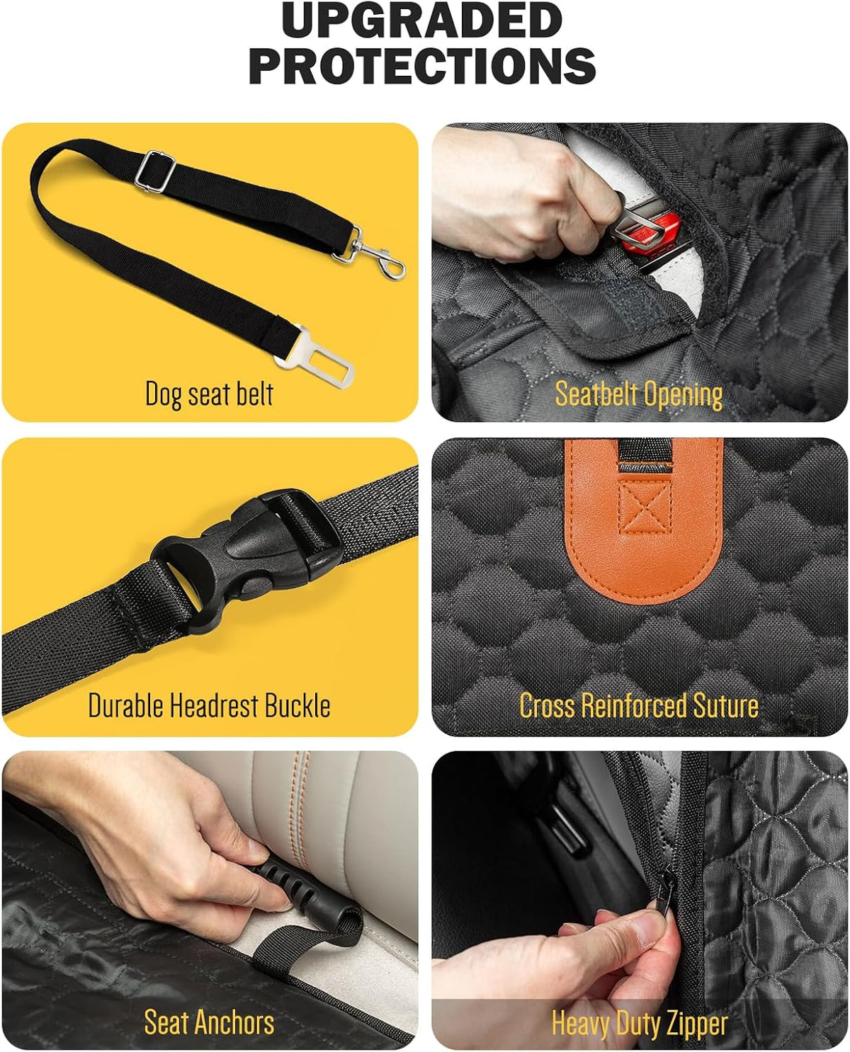 Pawccoli Back Seat Extender for Dogs Waterproof 600D Oxford