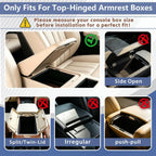 5-in-1 Center Console Cover Organizer with Cup Holder and Tissue Box
