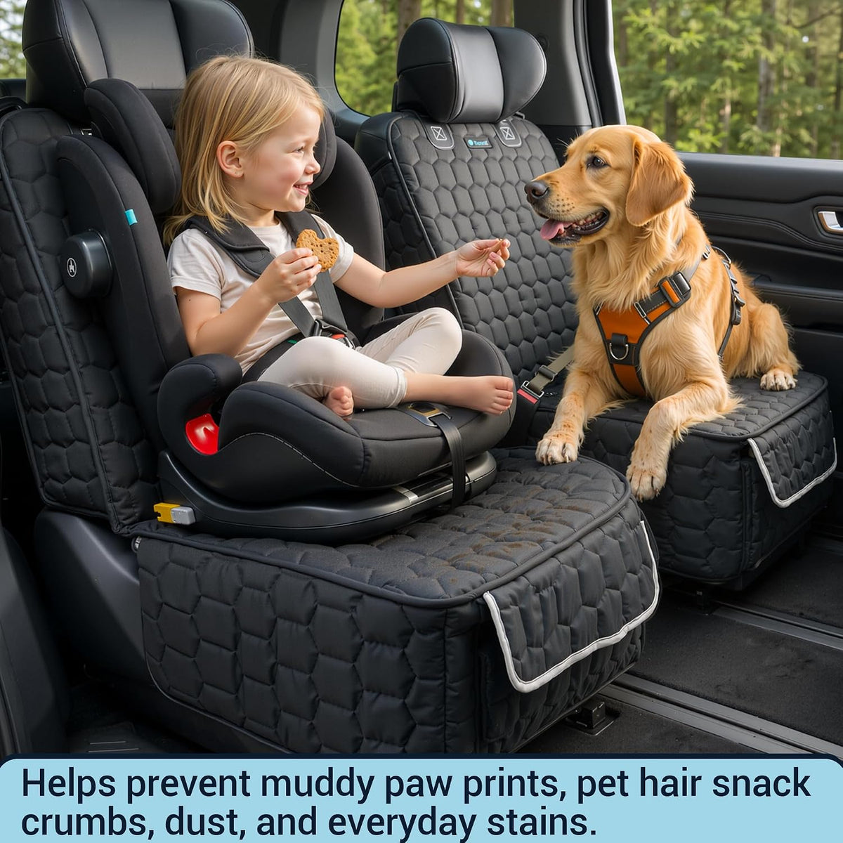 2-Pack Dog Front Seat Covers Waterproof Protectors