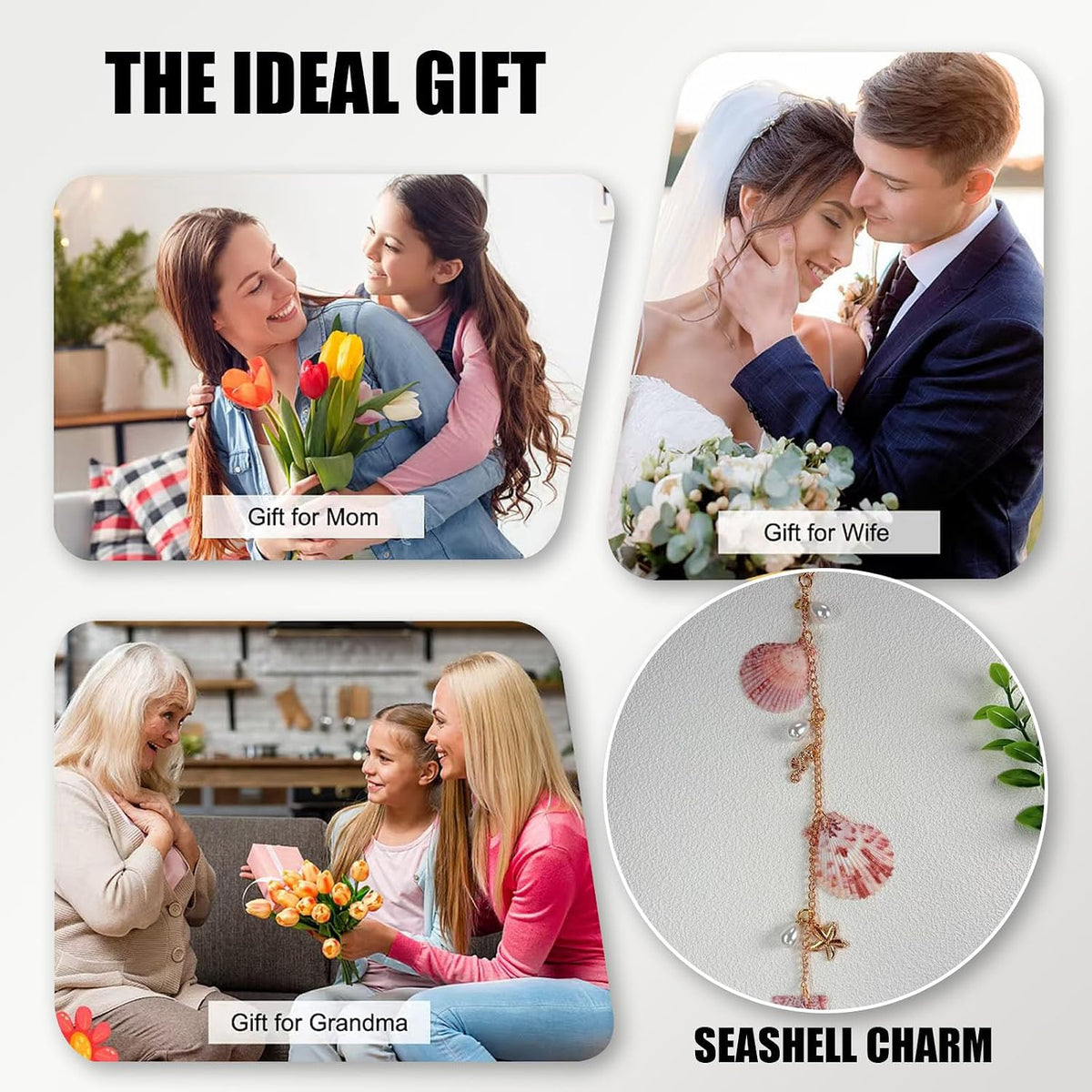 Seashell Car Rear View Mirror Hanging Charm