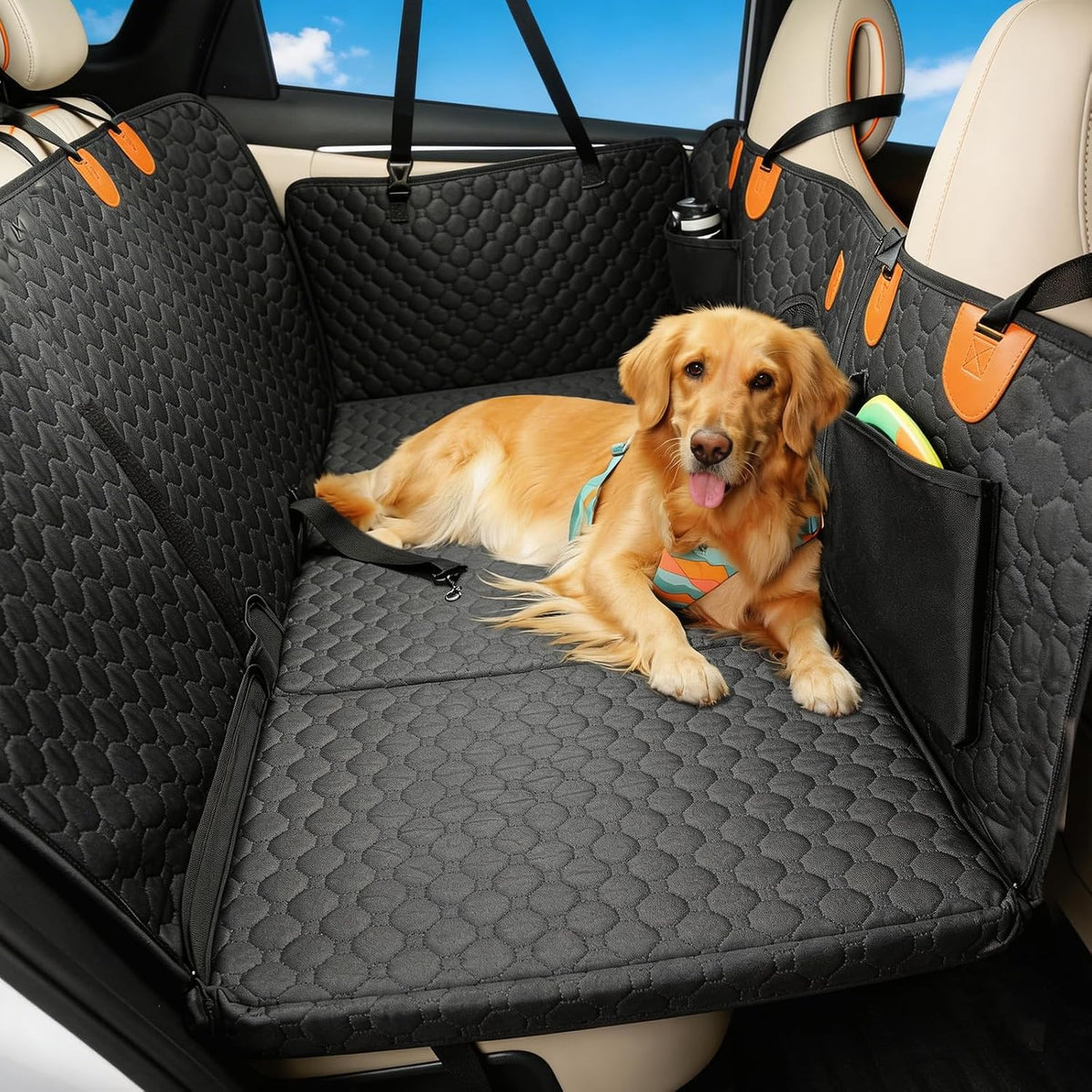 Pawccoli Back Seat Extender for Dogs Waterproof 600D Oxford