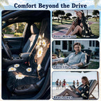TESFEEL Chenille Car Seat Cover Towel 2-Pack