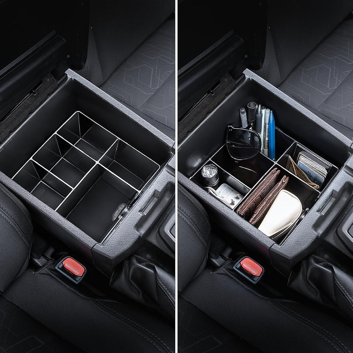 Carlimeki Center Console Organizer for Toyota Tacoma 2016-2023