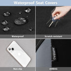 CAR PASS Waterproof Car Seat Covers Front Seats with Headrest Cover